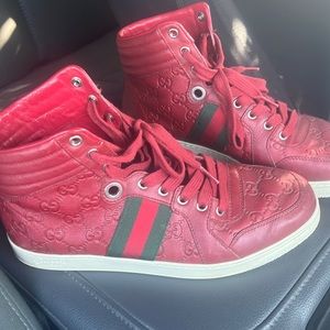 Gucci sneakers and Gucci belts